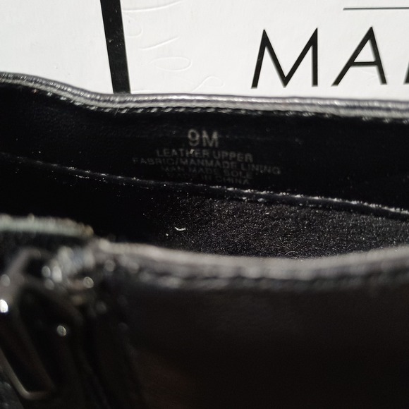 NEW ALEX MARIE Adela Sz 9M Almond Toe Silletto Leather Ankle Black Boot Women's - Picture 9 of 11